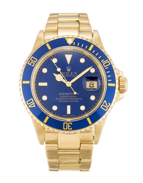 rolex replicasubmariner blue dial and bezelgold watch|replica rolex submariner watches.